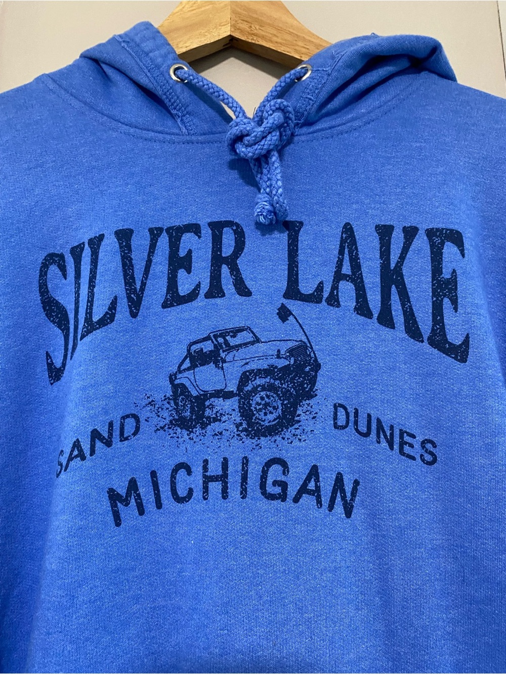Blue 'Silver Lake Michigan' Graphic Hoodie